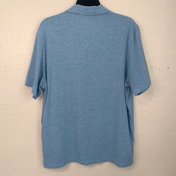 Vineyard Vines Edgartown Polo Mens Large Blue Striped Stretch Whale‎ Logo Pocket - Picture 3 of 7